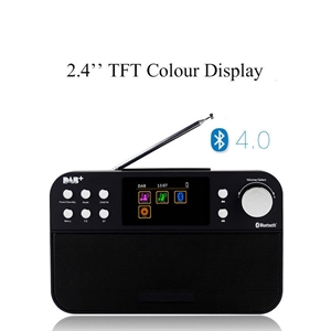 Firstsing Portable Digital DAB FM RDS Radio 2.4 inch TFT Color LCD Display Bluetooth 4.0 の画像