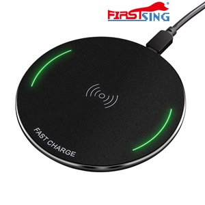 Изображение Firstsing Ultra Slim Qi Wireless Fast Charger Pad for S8 S8 plus S7 S6 iphone 8 X 8plus