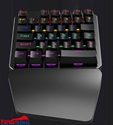 Picture of FirstSing NEW Single Hand Mechanical RGB Gaming Keyboard with Hand Rest Backlit for PC
