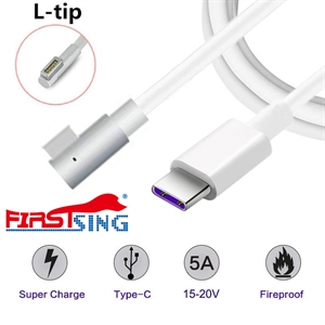 Изображение Firstsing Type-c USB-C to MagSafe charger L-Tip cable Fast Charger Power Cord for Apple Macbook Pro