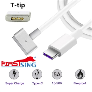 Изображение Firstsing Type-c USB-C to MagSafe 2 charger T-Tip cable Power Cord for Apple Macbook Pro