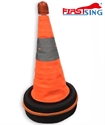 Firstsing Collapsible Traffic Safety Reflective Cone With LED Warning Light and Car Emergency Repair tool Case or Aid Kit