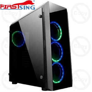 Изображение Firstsing PC Gaming Computer Case Tempered Glass Side Panel ATX Mid Tower USB 3.0