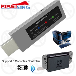 Picture of Firstsng NS Wireless Controller USB Adapter for Nintendo Switch PS4 PS3 Xbox One S Xbox 360 PC NeoGeo mini