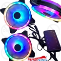 Image de Firstsing Computer Case Fan 120mm RGB LED Silent Dual Ring Fan