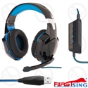 Firstsing Lighted Gaming Headset with Virtual 7.1 Surrounded Sound Cable Control Over Ear Stereo Headset for PC