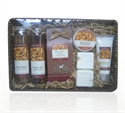 Natural Pear Fragrance Bubble Bath Gift Set in Basket with Body Lotion 100ml for Women