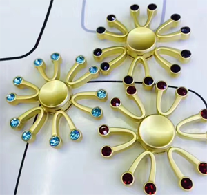 Image de Firstsing U shaped diamonds bright color finger gyro  Hand spinner Toy Finger Spinner EDC Focus Toy