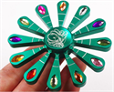 Изображение Firstsing Peacock opens with twelfth leaves of diamonds finger gyro  Hand spinner Toy Finger Spinner EDC Focus Toy