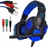 Picture of Gaming Headset for PS4 Xbox One, hyfanda Over Ear Gaming Headphones with Mic, Stereo Bass Surround, Noise Reduction, LED Lights and Volume Control for Laptop, PC, Mac, iPad, Smartphones (Blackblue)