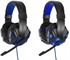 Gaming Headset for PS4 Xbox One, hyfanda Over Ear Gaming Headphones with Mic, Stereo Bass Surround, Noise Reduction, LED Lights and Volume Control for Laptop, PC, Mac, iPad, Smartphones (Blackblue)