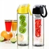 Picture of 800 Ml Portable Fruit Infusing Infuser Water Bottle Sports Lemon Juice Bottle Flip Lid for Kitchen Table Camping Travel Outdoor