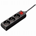 EU Plug 3 Outlet Power 250V 10A Power Strip EU Plug Wall Socket Mains Lead Plug Strip Adapter 3m Extension Cable の画像