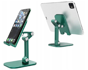Image de Aluminum Adjustable Foldable Cell Phone Stand Desktop Phone Holder Cradle Dock