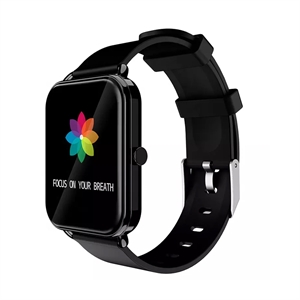 BlueNEXT 1.6" TFT color screen fitness smart watch wrist watch body temperature smart sport watch(Black)