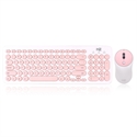 BlueNEXT Wireless Keyboard and Mouse Combo,with Waterproof Dot Keyboard and Mute Mouse,2.4 GHz Wireless Transmission for Windows Desktop Computer Laptop PC(A-pink)