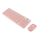 Изображение BlueNEXT Wireless Keyboard and Mouse Combo,with Waterproof Dot Keyboard and Mute Mouse,2.4 GHz Wireless Transmission for Windows Desktop Computer Laptop PC(C-pink)