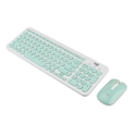 BlueNEXT Wireless Keyboard and Mouse Combo,with Waterproof Dot Keyboard and Mute Mouse,2.4 GHz Wireless Transmission for Windows Desktop Computer Laptop PC(C-cyan) の画像