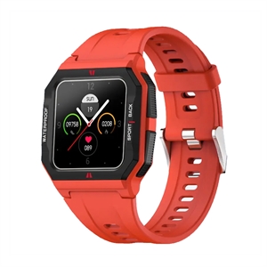 Image de BlueNEXT Full Touch Smart Watch,IP68 Waterproof Heart Rate Monitor Tracker Smartwatch Fitness Sports Watch(Red)