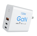 GaN Multi Ports 120W QC3.0 + USB-C PD Travel Charger Multifunction Wall Charger の画像