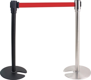 Изображение BX-E534 Lapped Black Steel Barrier Stanchion