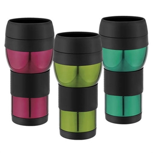 PLASTIC INNER AND STAINLESS STEEL OUTER MUG