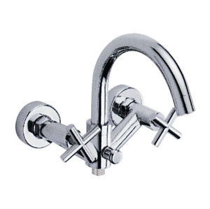 Double handle bathtub mixer