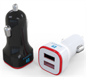 Compact Quick Charge 30W 4.8Amp Dual Port USB Car Charger QC3.0 Cigarette Charger の画像