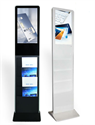 21.5 inch floor stand lcd touch screen advertising display with brochure holder