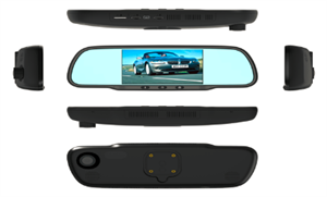 1080P HD car camera car driving video recorder rear view mirror