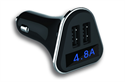 4.8A Dual usb ports Car Charger with LCD data display screen