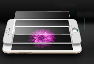 Picture of 3D Circled Metal Alloy Tempered Glass Full Screen Protector for iPhone 6 Plus