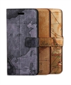 Изображение New Magnetic Flip Stand Vintage Map Design PC+PU Leather Case for iPhone 6