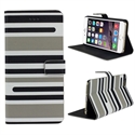 Изображение New Stripe Pattern PU Leather flip Case Cover For iPhone6 