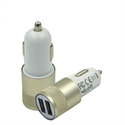 5V 2.1A Metal Dual USB car charger for smart phone