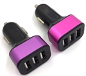 5V 6.1A Rectangle three USB car charger for smart phone
