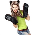 Picture of Hooded scarf  hat with bluetooth very headphone and cute animal design