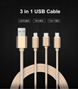 Изображение 3 in 1 Sync Data Charger Cable for iPhone 6/ 6s Gold