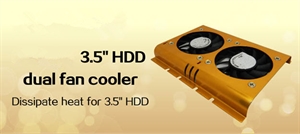 Image de 60MM cooling fan hdd aluminium dual fan cooler