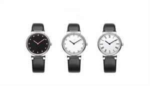 Изображение  Waterproof Leather strap quartz electronic wristwatch