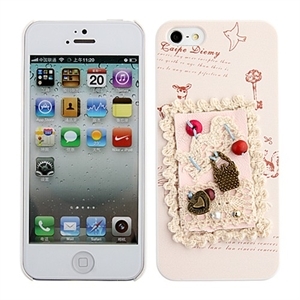 Cocoroni Copper Heart and Bag Plastic Ultra thin Back Case Cover For iPhone 5