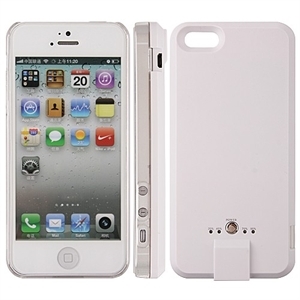 X5 High Quality Power Pack Case Cover For iPhone 5 White 2600mAh の画像
