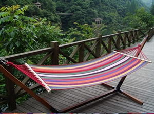 Picture of Colorful Stripe Fabric Hammock