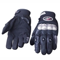 Leather Full finger pro bike gloves with carbon fiber protector の画像