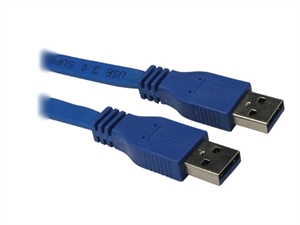 Flat USB3.0 A male cable Super Speed の画像