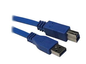 Flat USB3.0 Printer cable  Super Speed AM to BM の画像