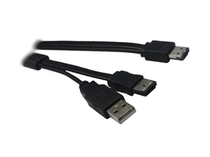 eSATAp (Power over eSATA) to eSATA +USB 5V cable の画像