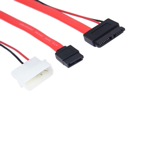 Slim SATA 13P to SATA 7P + 2pin power cable の画像