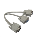 VGA 1 to 2 splitter cable male to 2 female の画像