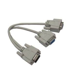 VGA 1 to 2 splitter cable male to 2 female